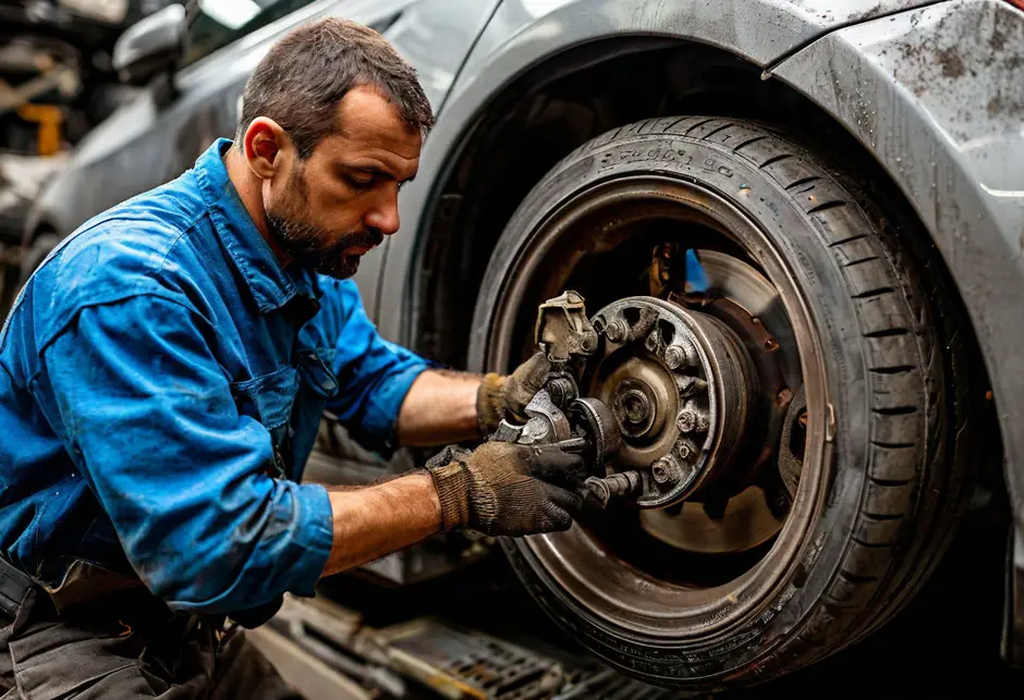 Замена заднего тормозного диска (с колодками) Nissan Tiida