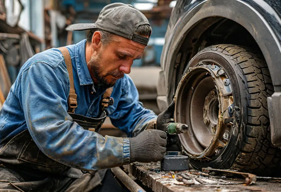 Чистка/смазка направляющей суппорта Nissan Pathfinder